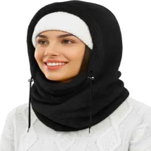 AURUZA 발라클라바 여성용 마스크 겨울 모자 방풍 플리스 넥 워머 웜 페이스 커버 스카프