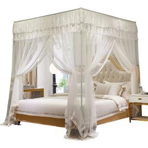 침대 캐노피 모기장 연핑크 텐트 레이스 침실 가림막 레이스모기장 커튼