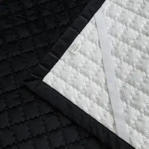 침대극세사패드 극세사패드 침대 매트리스 극세사 패드 퀸 Q 블랙