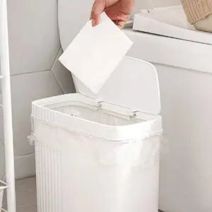 ( )사무실 욕실 주방 공부방 화이트 원룸 원터치휴지통7L