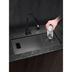 스테인리스 나노 블랙 싱크볼 33x30cm 다기능 싱크대 싱크볼교체 주방수전 스틸