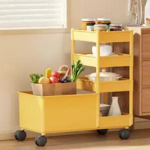 업소용작업대 주방 정리 트롤리 수납선반 작업대 이동식 리빙박스