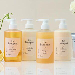 [4SET] 먼스앤데이즈 르 부케(플로럴향) 풀 세트(샴푸500ml+컨디셔너500ml+바디워시50
