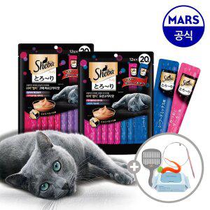 쉬바 멜티 12gx40p+모래삽+고양이낚시대+베베숲물티슈