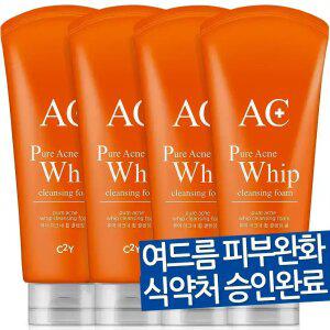 C2Y 아크네 바하 폼클렌징 대용량 220ml 4개 저자극 아크네스 클렌징폼 살리실산 세안