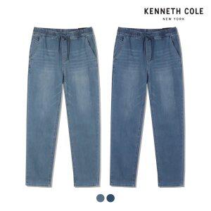 [택가 32990원][케네스콜]남) 저온스 도비 데님 워싱 풀밴딩 테이퍼드 치노(FKRMDDI10