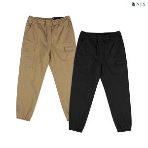 [택가 39900원][닉스]여) 코튼 컬러 풀밴딩 카고 테이퍼드 조거(FNQFDYJ550M)