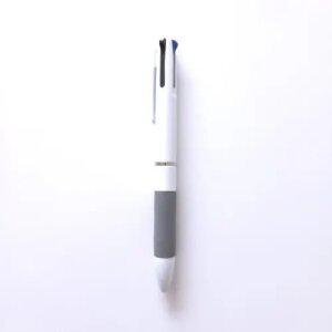 학생 직장인 다기능 멀티펜 심플 베이직 3색 볼펜 화이트 원터치 사무용 필기 0.7mm