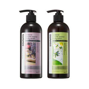[바디 SET] 수아비스 라벤더 에센셜 바디 워시&로션 500ml 세트