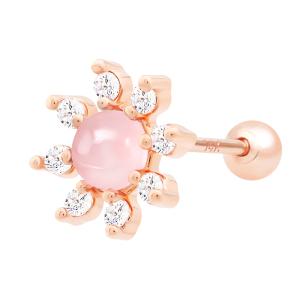 14K 골드핀 로즈코랄 심플 데일리 오션 베이직 이너컨츠 트라거스 연골 룩 피어싱