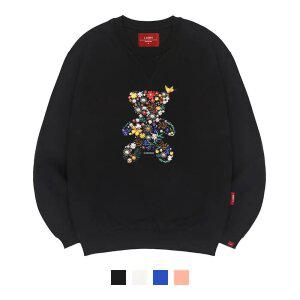 [엘라모] 3M 플라워베어 맨투맨 남녀공용 빅사이즈 S~4XL