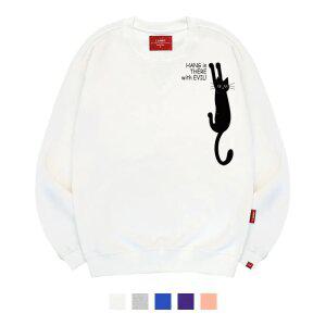 [엘라모] 3M 검은고양이 맨투맨 남녀공용 빅사이즈 S~4XL