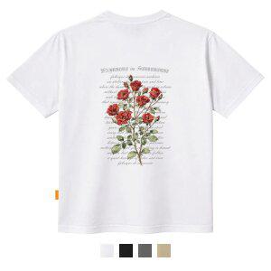 [엘라모] 로즈루즈 반팔 티셔츠 남녀공용 빅사이즈 S~4XL