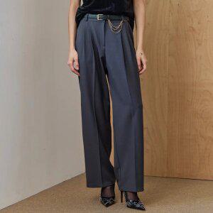 [MAXZA] 핀턱 디테일 하이웨이스트 와이드 슬랙스