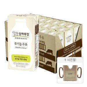 상하목장 유기농 우유, 200ml, 24개, 2개 + 증정(상하목장 컵홀더 200ml, 1개)