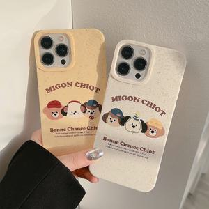 귀여운 아이폰 케이스 댕댕이 삼총사 TPU / 핸드폰 11 12 13 14 15 프로 플러스 프로맥