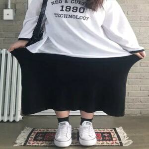 프리 쫀쫀 쫀득 밴딩 A라인 롱 스커트