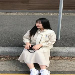 테디베어 자수 스트라이프 셔츠 가디건 세트