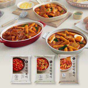 경주 미정당 쌀 국물떡볶이 530g x 2팩 + 밀 납작당면떡볶이 580g x 2팩