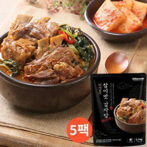 집밥장인 참이맛 40년전통 감자탕 블랙 1.2kg x 5개 + 라면사리 2개