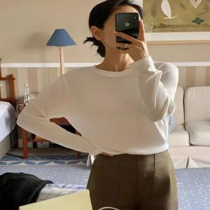 소프트닝 스판 라운드넥 긴팔티 (4 color)