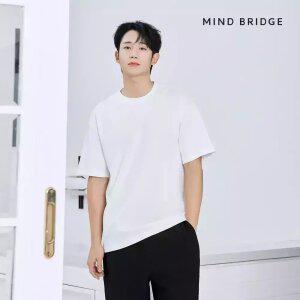(단하루 4/1)[택가 49,900원]마인드브릿지 남성 수피마_레터링세미오버핏티셔츠_2컬러