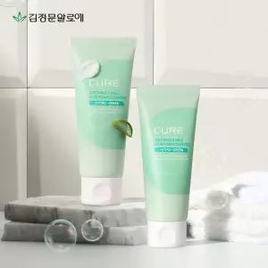 [10%+15%] 김정문알로에 큐어 리알로에 젤리 폼클렌저 100ml 2개