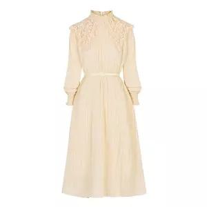 [롯데백화점]포커스 레이스카라플리츠원피스 VF3S1OP3061