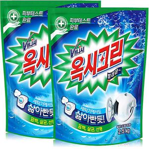 옥시크린 분말형 표백제 겸용 리필 2.5kg 2개