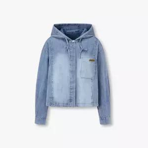 [롯데백화점]보브 워싱 데님 후디드 점퍼7155320003