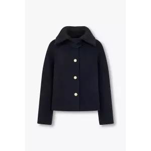 VOV 니트 카라 태브 숏 트윌 자켓 7124410503147