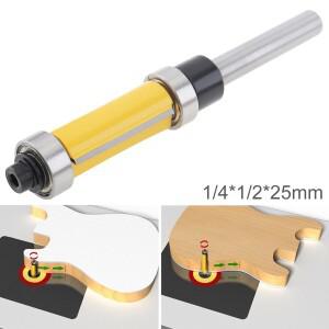 1/4 핸들 고급 복사 이중 베어링 트리머 목공 밀링 커터 트리밍 슬롯 트림 라우터 비트 목재