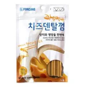 [반려] 강아지껌 치즈 간식껌 치석 제거 100g 바나나 덴탈껌 애견수제간식 대형견