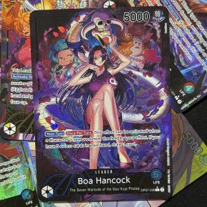 OPCG 리더 프록시 카드 포일 보아 핸콕 로브 루치 베가펀크 레베카 비비 돈키호테 도플라밍고 트레이딩 EN