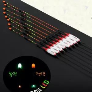 이화 요수 민물낚시 낚시용품 3점등 적색 LED 전자 낚시 찌 40cm