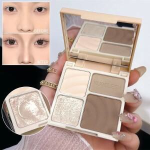 페이셜 하이라이터 메이크업 팔레트 내추럴 매트 파인 글리터 파우더 지속되는 글로우 브라이트닝 컨투어