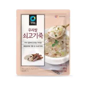 우리쌀 쇠고기죽 60g(60g,10개) 간편식 청정원 아침대용 여행 캠핑 야식 간식