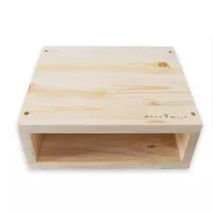 우드밀리 삼나무 원목 보조 BOX형 모니터 받침대삼받침대 삼받침대