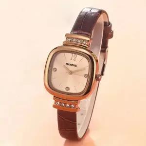 시계 학생 가죽 큐브 메탈 여자 손목 여성 사각 패션 사각시계