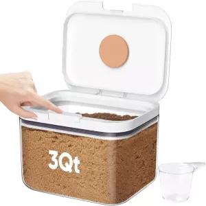 모리미 흑설탕 용기 밀폐 숟가락 포함 3쿼터 보관