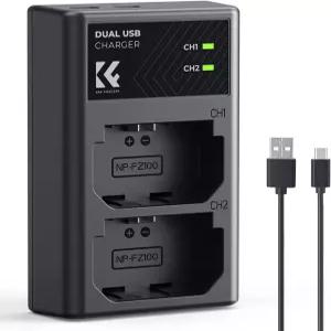 K F 컨셉 NP-FZ100 배터리 충전기 소니 A7III A7IV A6600 A9 A1 FX30 FX3 ZV-E1 ZV-E10II 카메라와