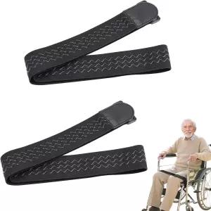 진쥬메이 2PCS 휠체어 허벅지 다리 스트랩 안전벨트 지지 노인 치매 마비 파킨슨병을 위한 조절 가능한