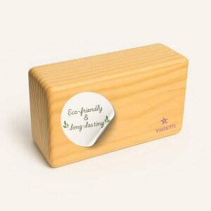 [미국배송] 전통 요가 수련에서 영감을 받은 오리지널 우드 블록 U2013 솔리드 하드우드 소품