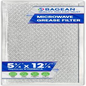 전자레인지 필터 교체 5.78인치 x 12.91인치 W10208631A 월풀 - 알루미늄 메쉬 스크린 그리스 오븐 통풍구