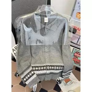 남자 니트 가을 빈티지 캐주얼 칼라넥 자카르 카디건 스웨터 트렌드 터틀넥 저지 원픽3