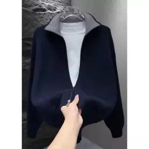 남자 니트 캐주얼 가을 터틀넥 스웨터 저지 칼라넥 카디건 원픽3