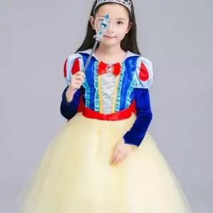 여아 주니어 백설공주 원피스 퍼프 긴팔 공주드레스