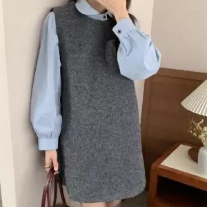 모던원피스 미니 모직 민소매 원피스 HL] 하객룩