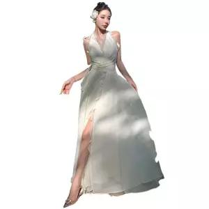 여사친 원피스 스커트 트임 밑단 브이넥 빅 쉬폰 홀터넥 선녀 예쁜 해변 바캉스 SPO마켓1