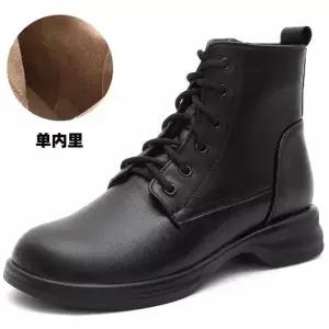 면 여사친 빈티지 플랫폼 플랫워커 워커 컴포트 앵클부츠 통굽 기모 신발 가죽 유행5